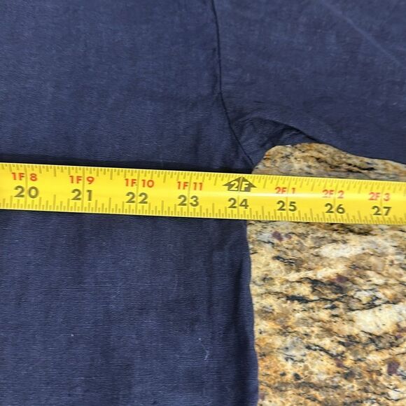 ARMEN Linen Overdyed Boat Neck Pullover Shirt in Midnight Size 4/6 - Picture 8 of 9